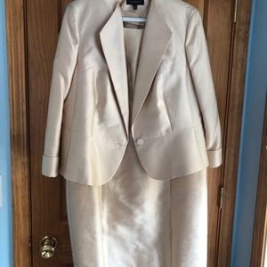 Talbots silk dress and jacket suit